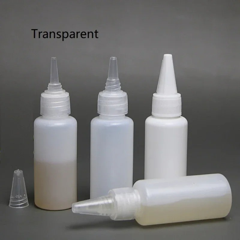 10Pcs 30-100ml Plastic Glue Bottles PE Squeeze Dropper Ink Oil Bottle
