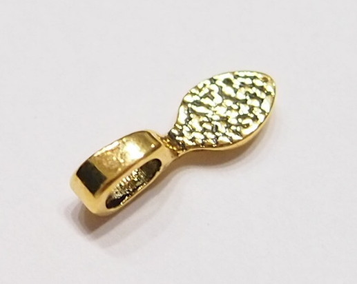 20 Small Antique Gold Oval Glue on Bails, for Pendants, Cameos, Cabochons, Glass