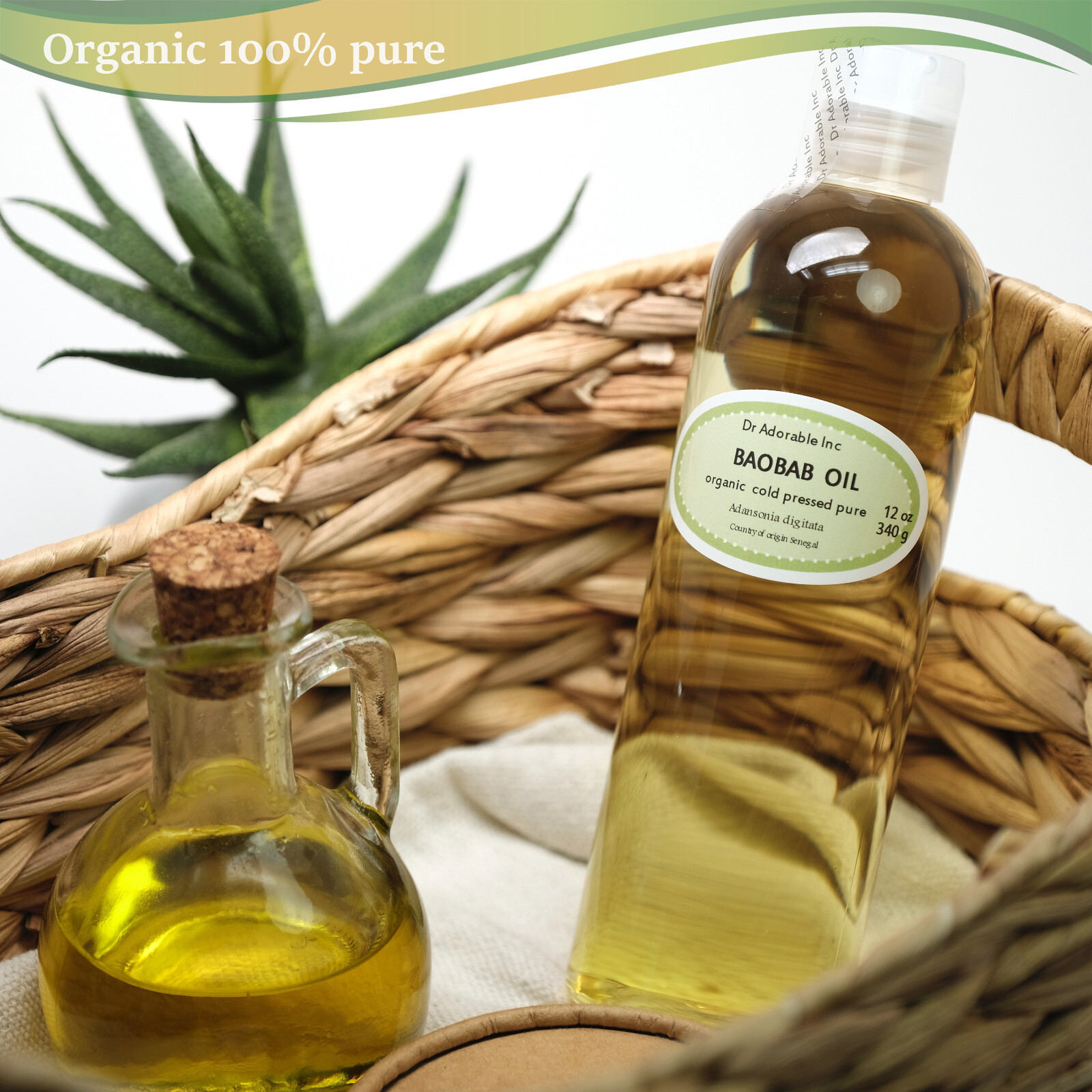 12 oz BAOBAB CARRIER OIL BY DR.ADORABLE 100% PURE ORGANIC COLD PRESSED FREE SHIP
