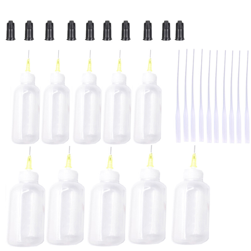 Plastic Empty Oil Dropper Bottle with Steel Needle Drip