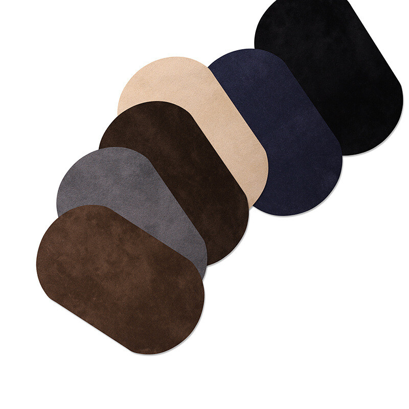 Suede Leather Iron-on Oval Elbow Knee Patches DIY Repair Sewing Applique