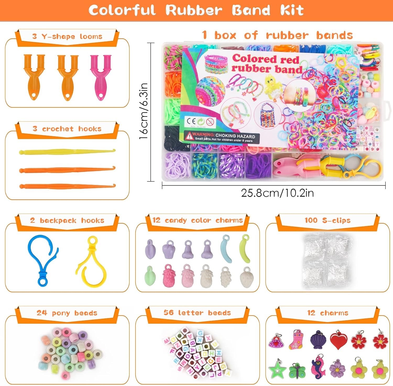 3000+ Colorful Rubber Band Bracelet Kit – DIY Craft Set for Kids’ Creativity