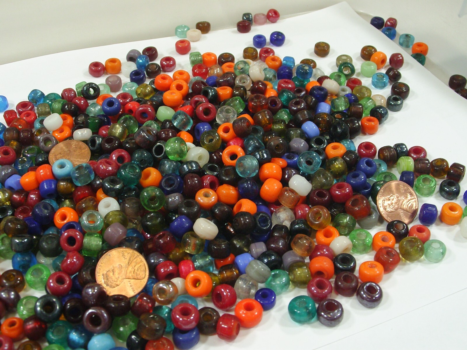 2 Pounds Assorted Color 6mm x 9mm Glass Pony Beads India Bulk Lot Sale (NBW-9)