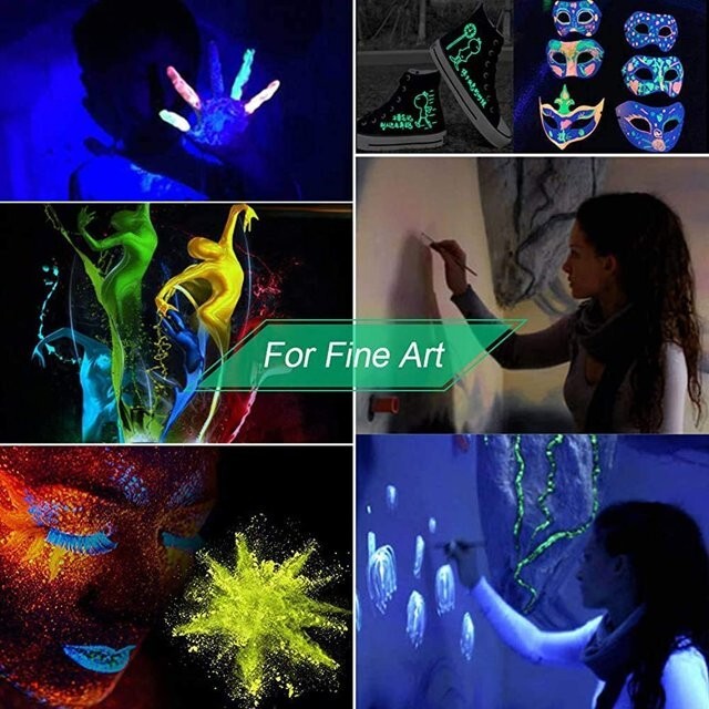 12 Glow in The Dark Pigment Powder Resin Dye Luminous Powder for Epoxy Resin
