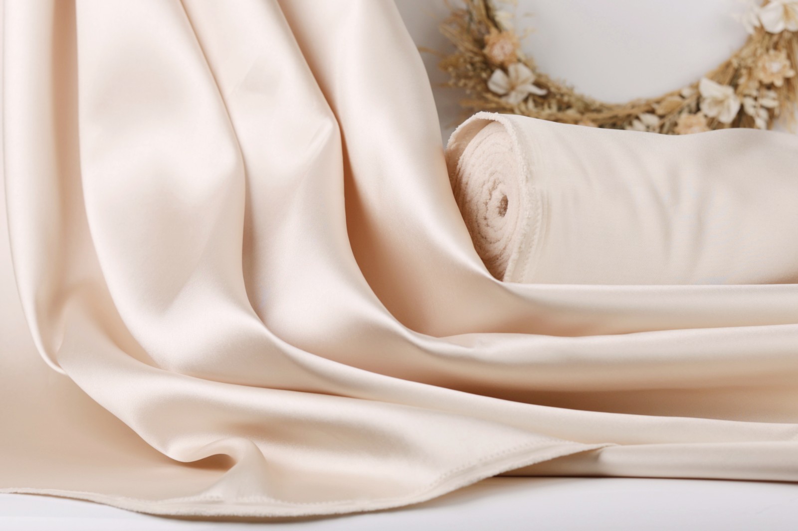Champagne Mikado Satin 58/60″ Wide Fabric By the Yard 117
