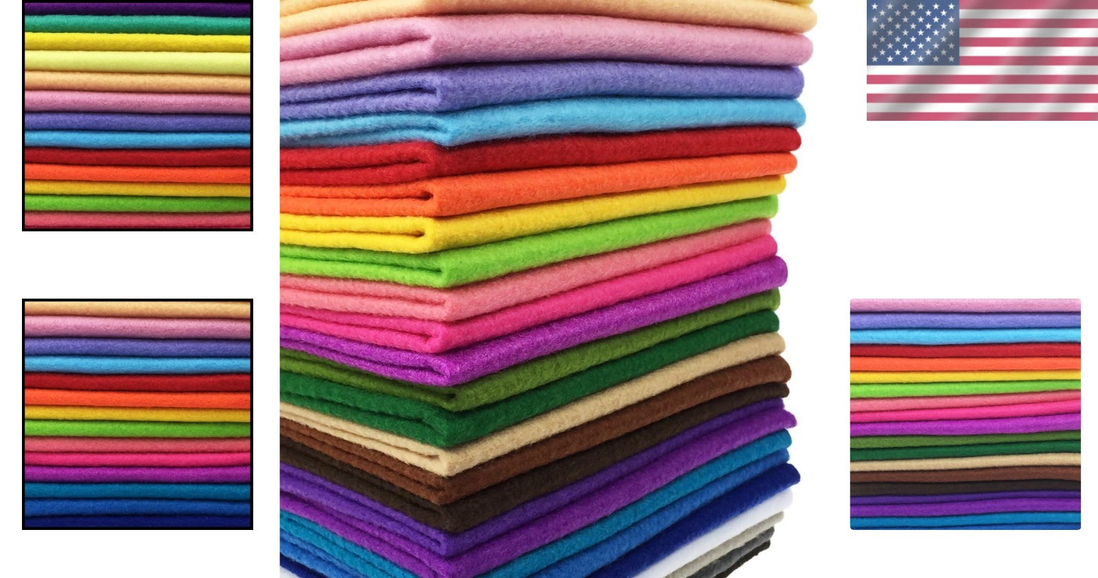 Assorted Color Felt Squares 1.4mm Thickness