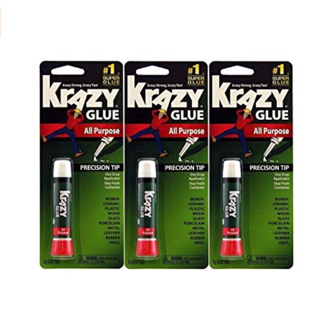 Krazy Glue Elmer’s Original Crazy Super Glue All Purpose Instant Repair, 2 Pack)