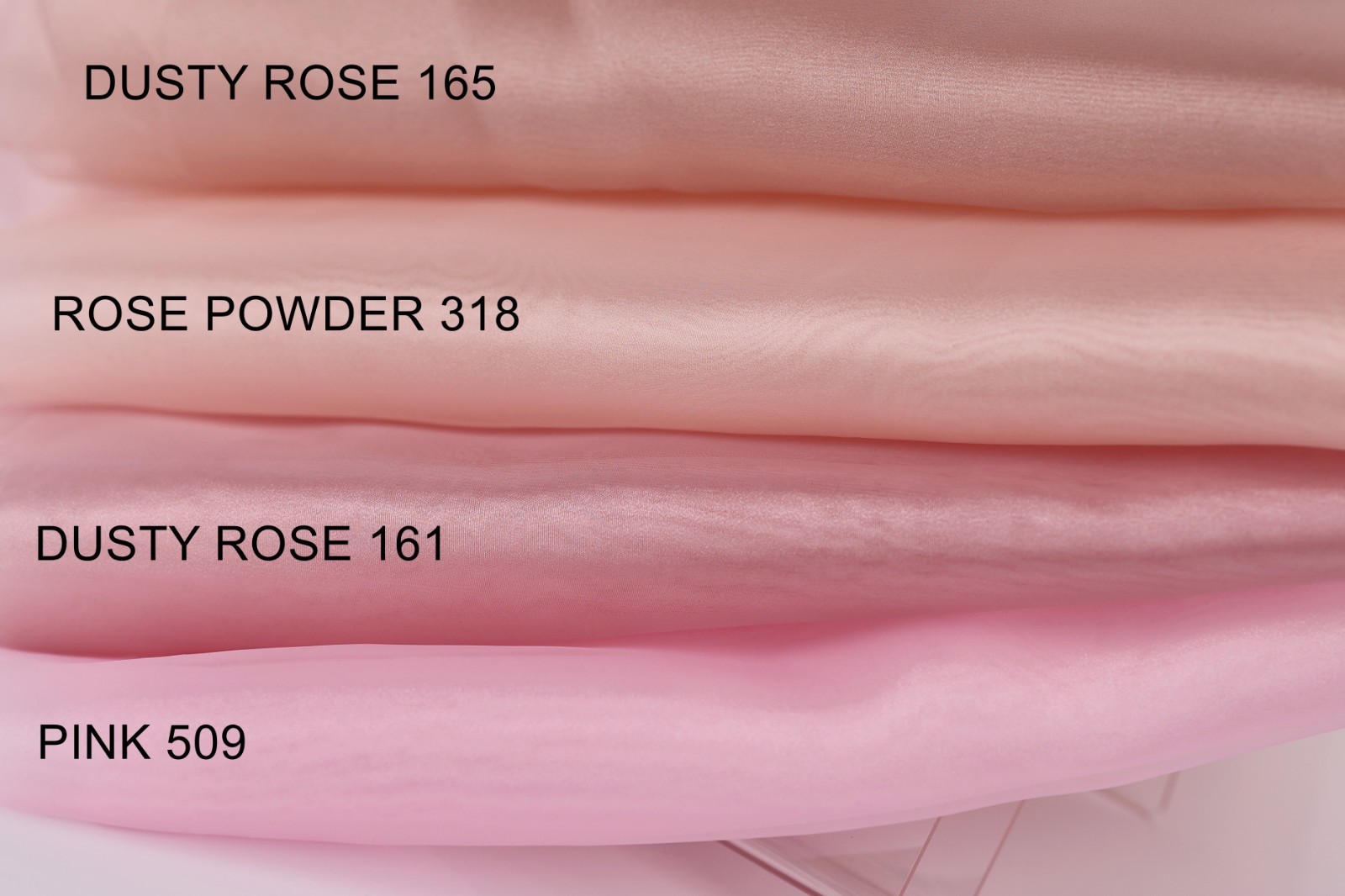 47 colors Crystal Sheer Organza Fabric By the Yard for Wedding, Costumes, Decor