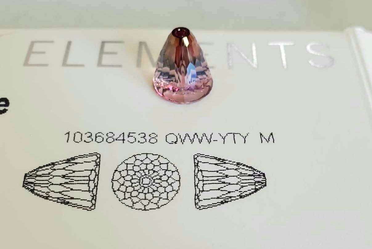 Swarovski 5541 11mm Dome Bead large, Lilac Shadow (2pcs)