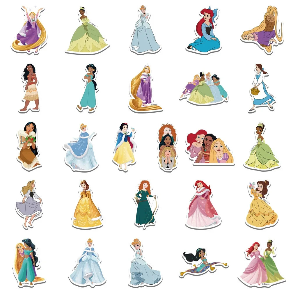 PRINCESSES From DISNEY 50pc STICKER SET, Little girls of all ages love them.