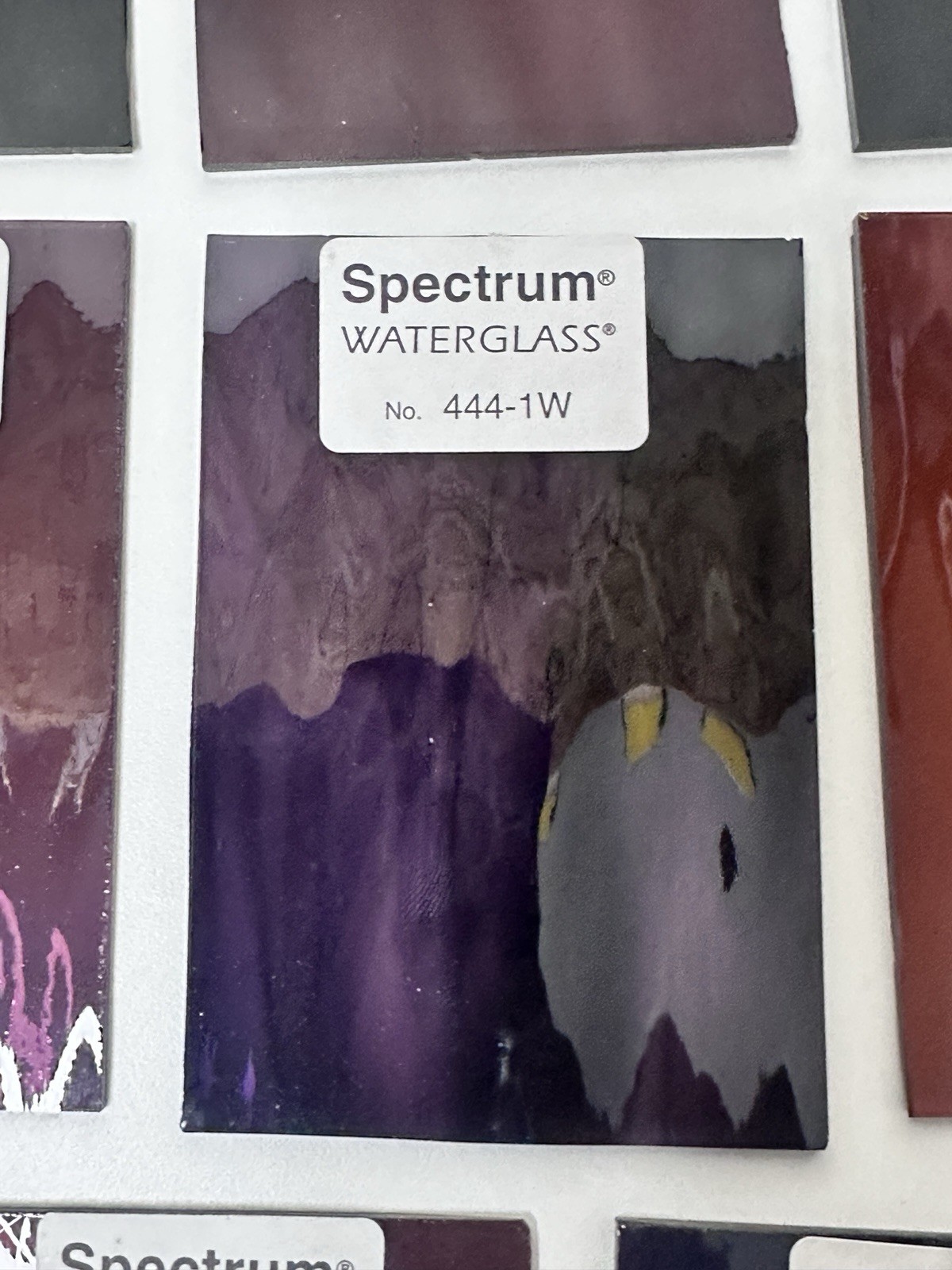 Vintage Spectrum Glass Samples Grape Violet Purple Waterglass Artique 11 Pc