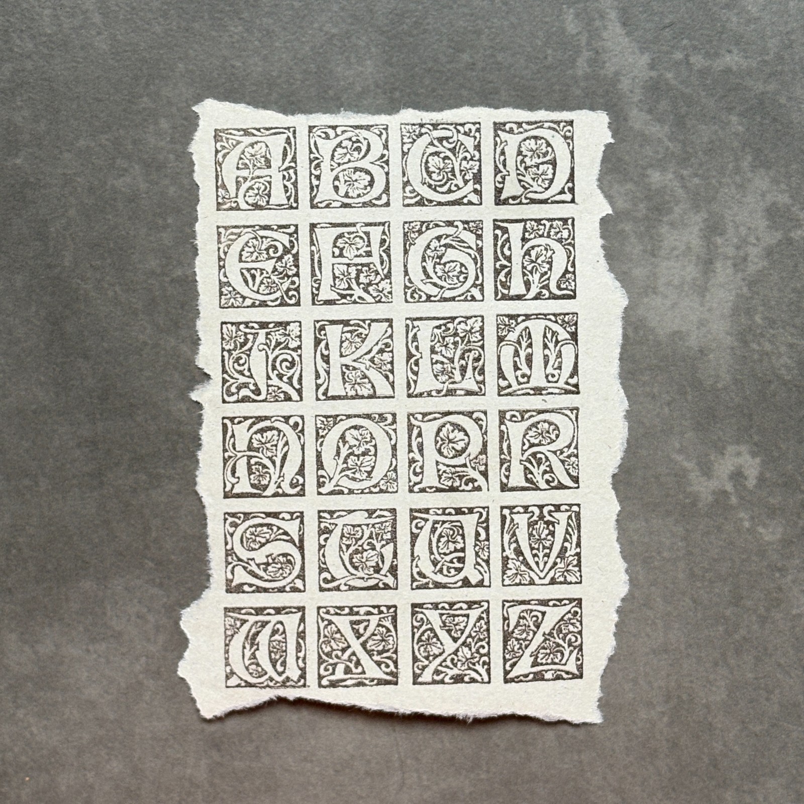 Magenta Celtic Ornate Letters Rubber Stamp A-Z Monogram Alphabet Tiles Initials