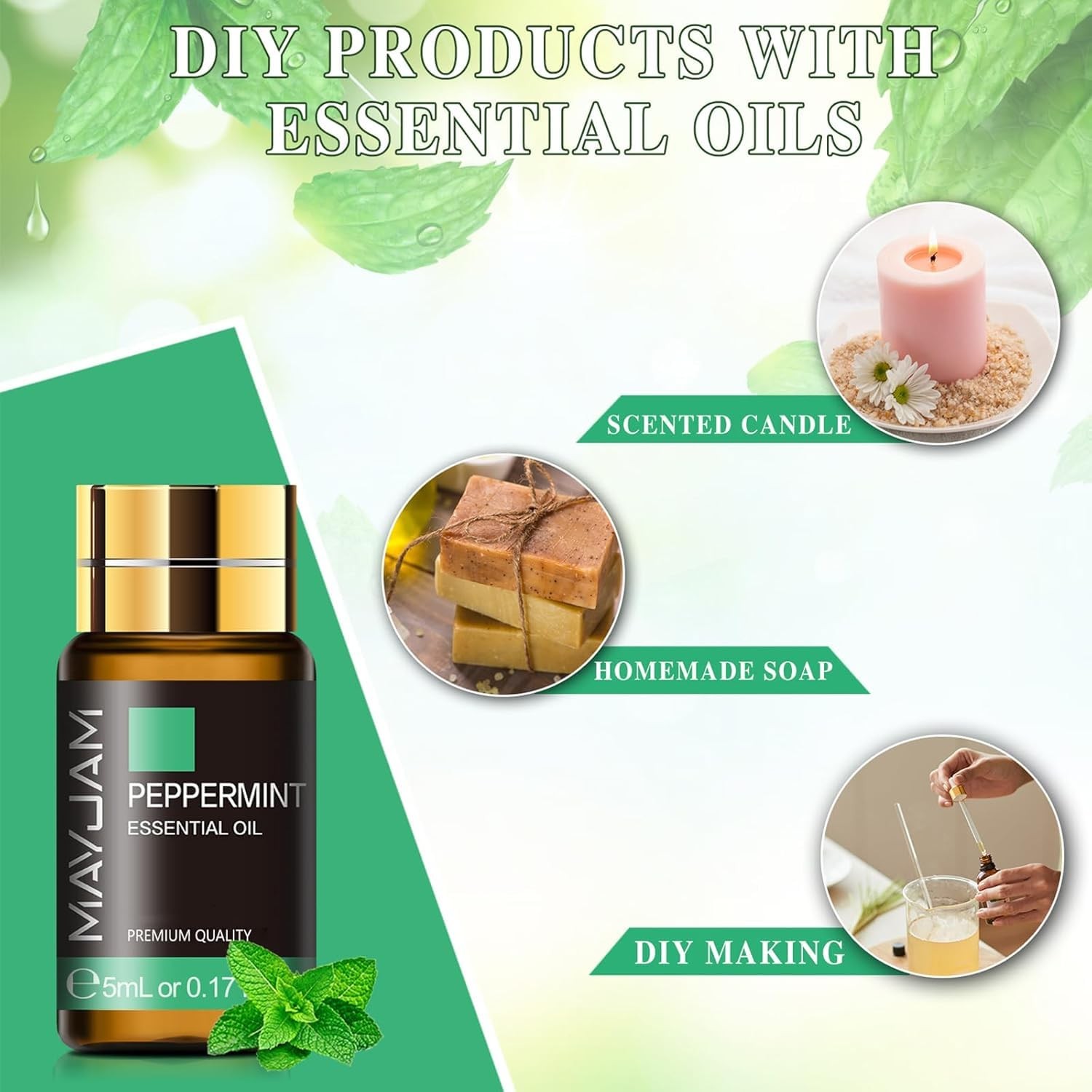 MAYJAM Tea Tree 20 Pcs Pure Essential Oil Gift Set, 3.38 Fl Oz (Pack of 1)