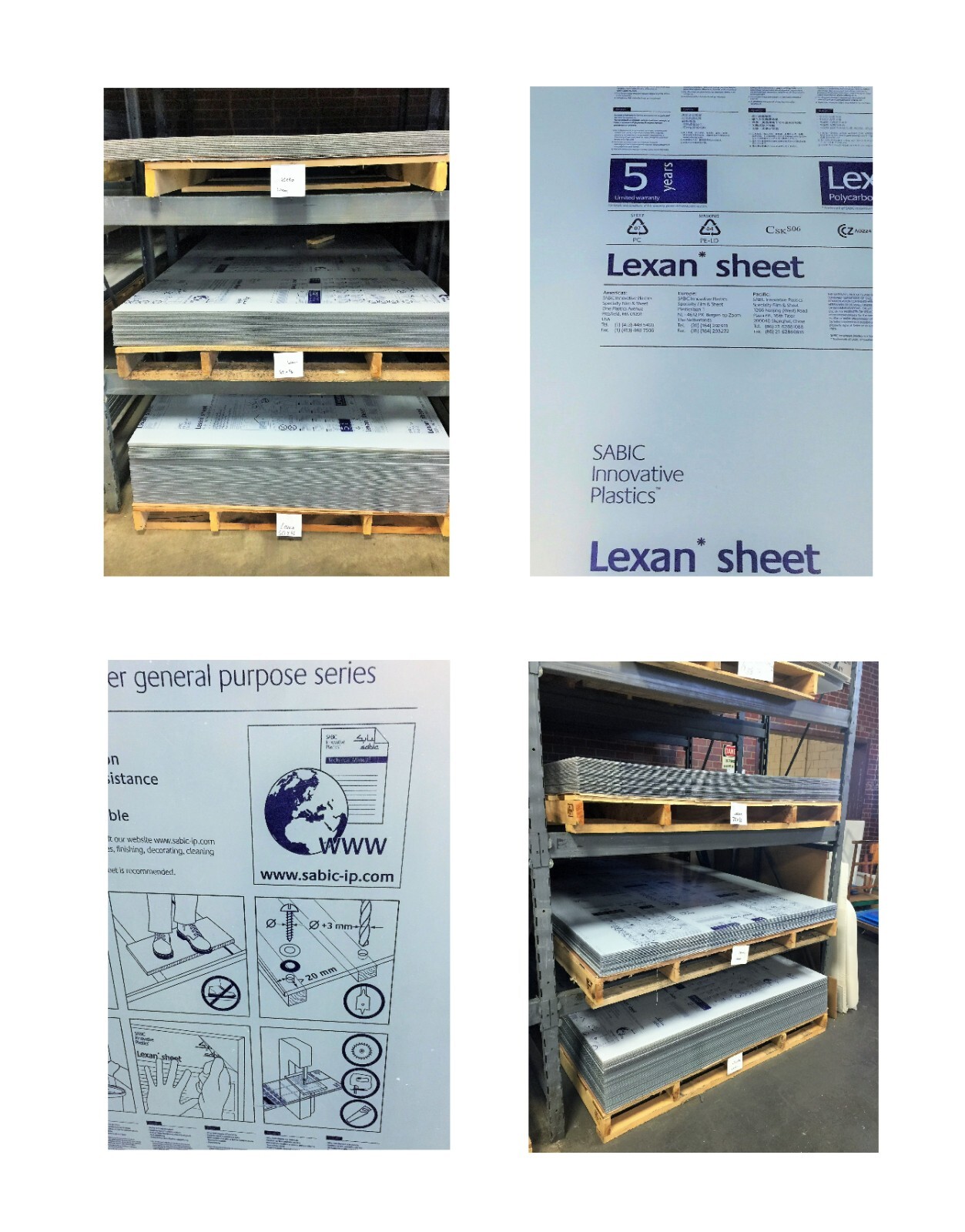Lexan Polycarbonate 9034 Clear Plastic Unbreakable Film-Masked Replacement Sheet