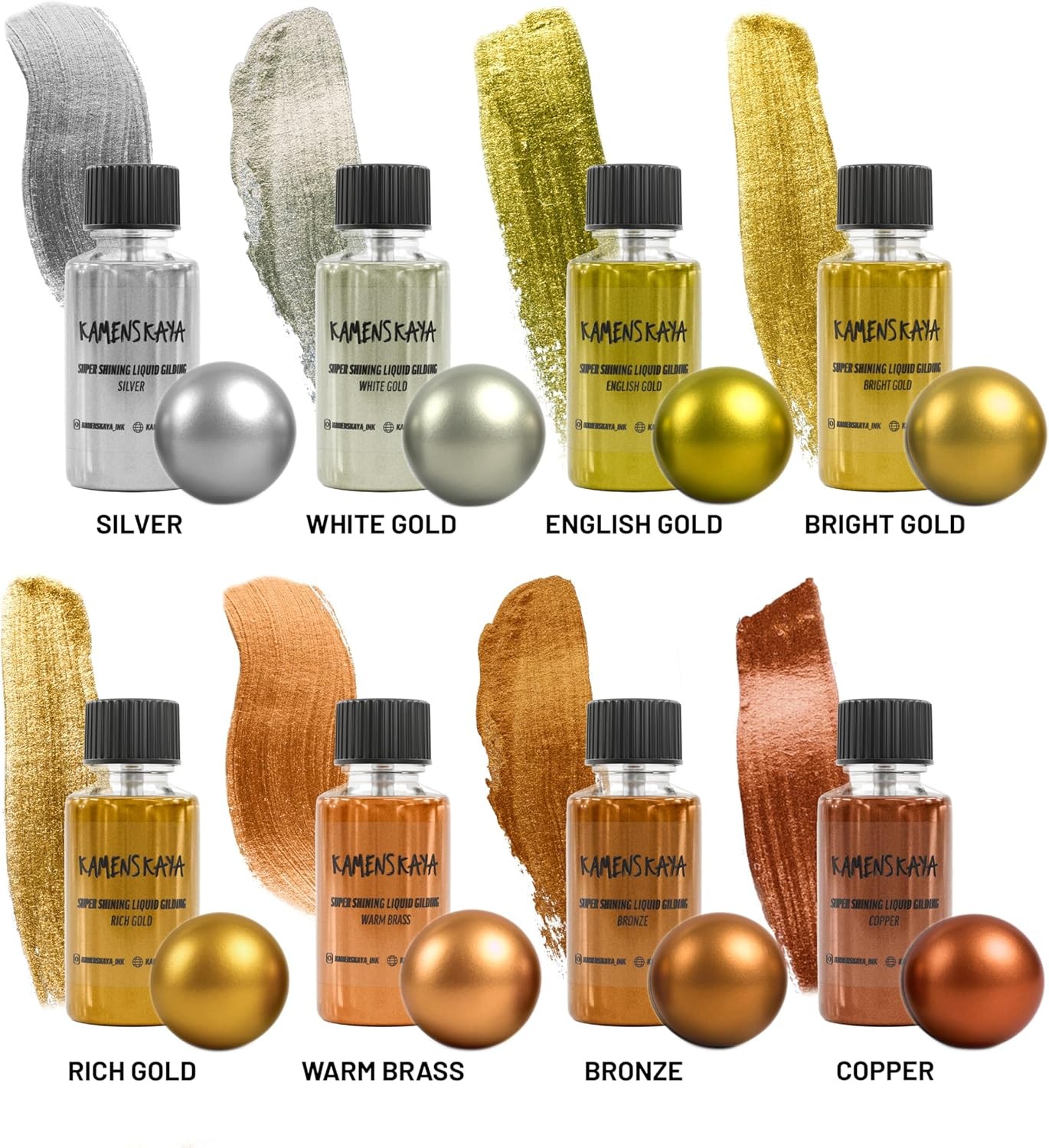 Liquid Gold Leaf Paint – Alcohol Based Fast Drying Rich Gold Liquid Leaf 0.68oz