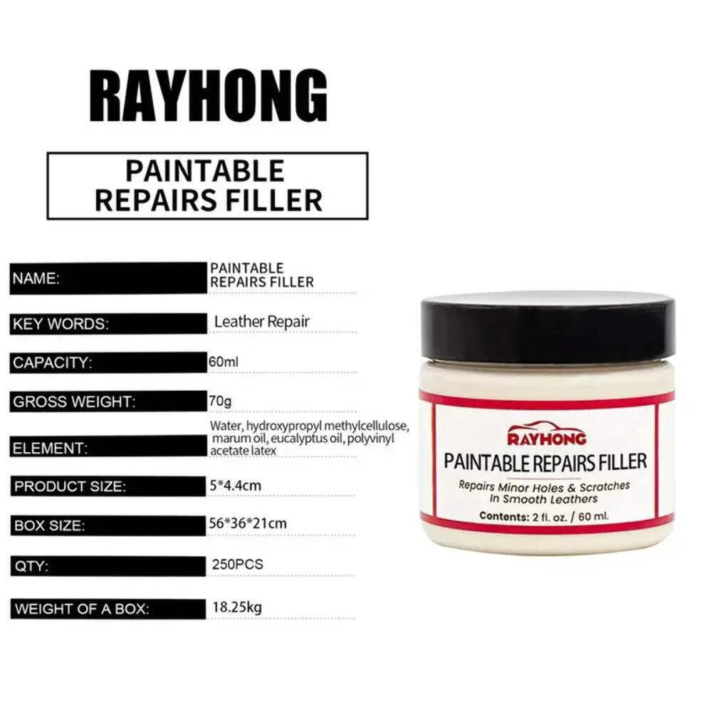 Leather Filling Paste 60ml Natural Leather Filler Repair Compound Leather Restor