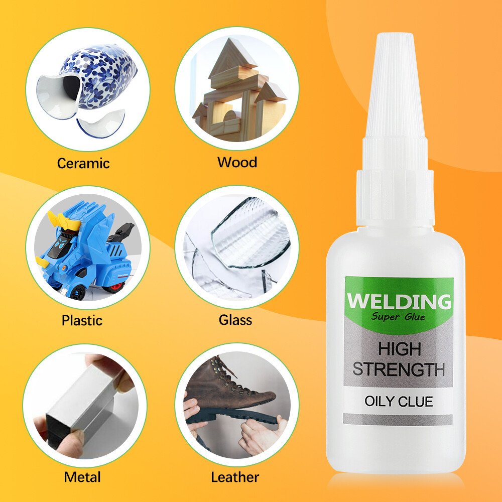 2 Pack Multifunctional Welding High-Strength Oily Glue Universal Super Glue 50g