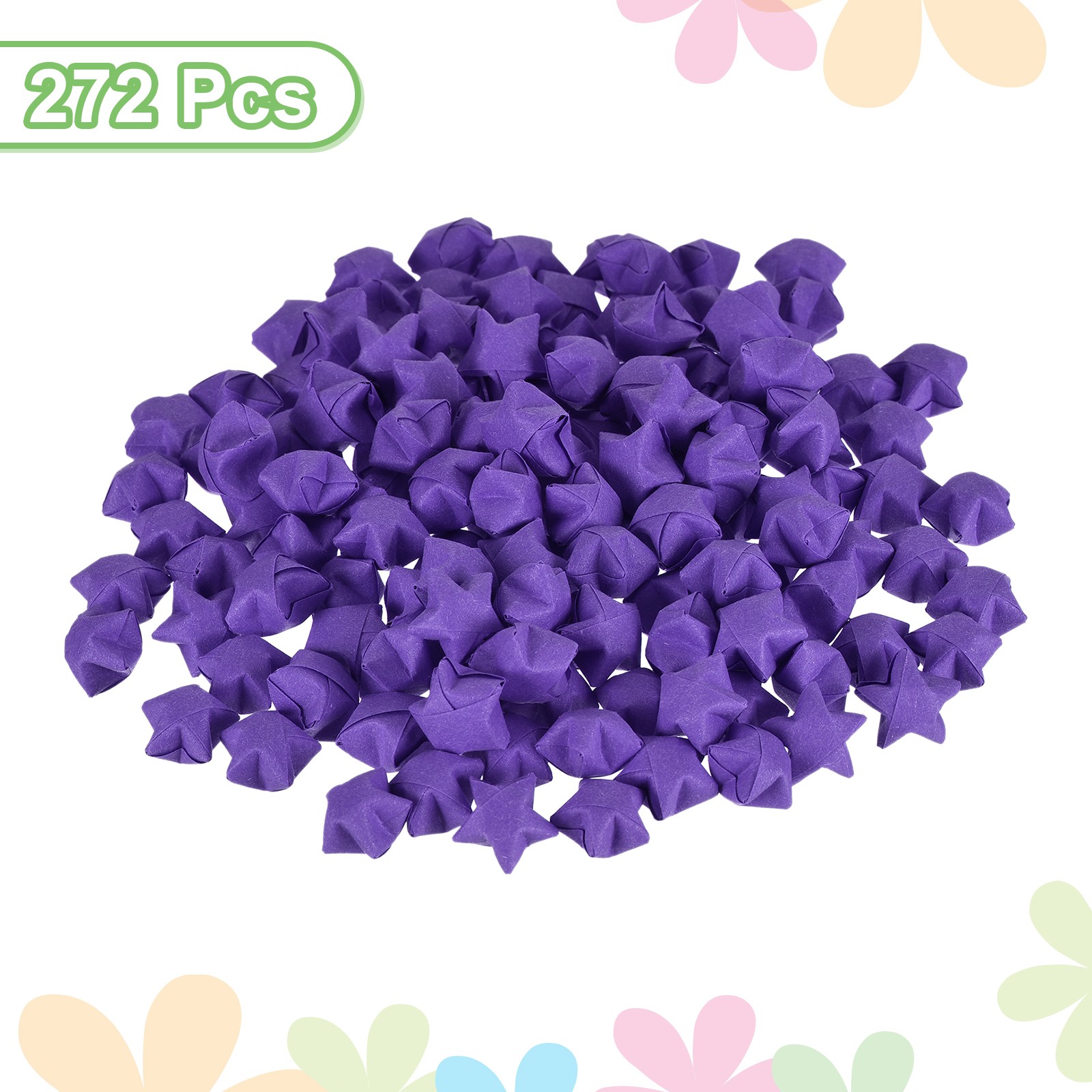 272pcs Pre-made Origami Lucky Stars Paper Wishing Star Violet Purple,