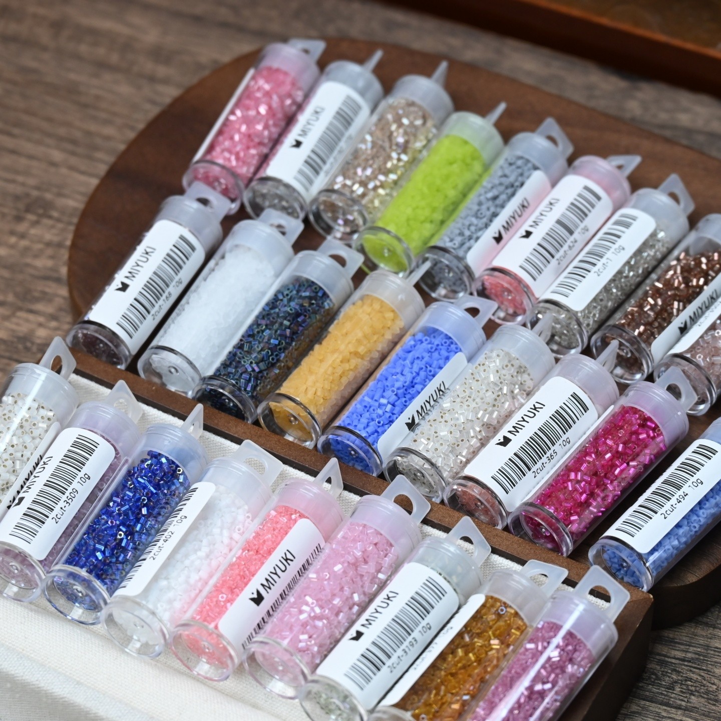 MIYUKI 2 Cut Hex Beads 10g Tube Glass Seed Beads for Beadwork Jewelry