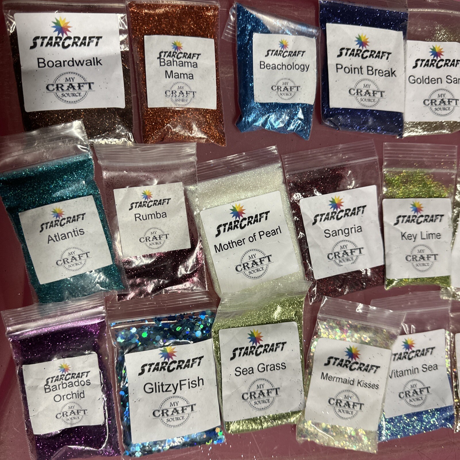 Huge Lot Of Quality StarCraft Glitter For Crafts Projects comes with container