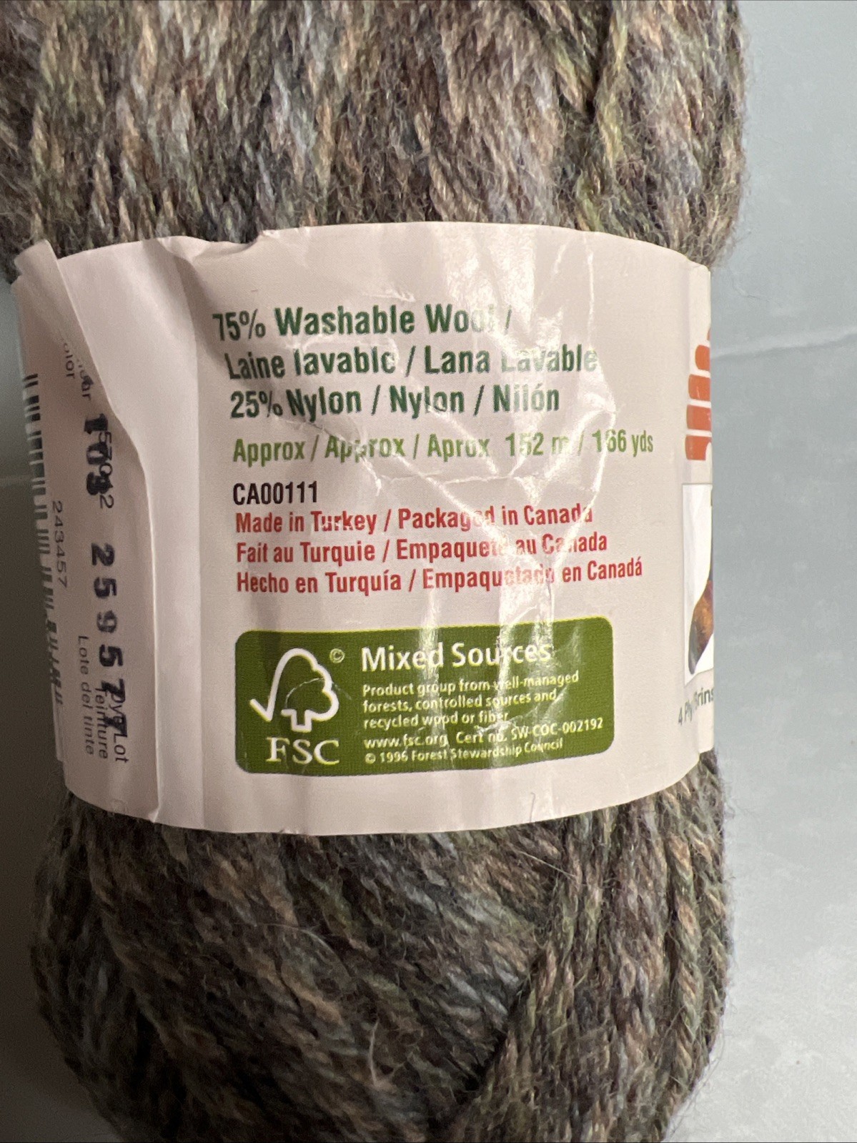 Patons Kroy Socks FX Sock Yarn Skein Super Fine 4 Ply Camo Colors 243457 ￼