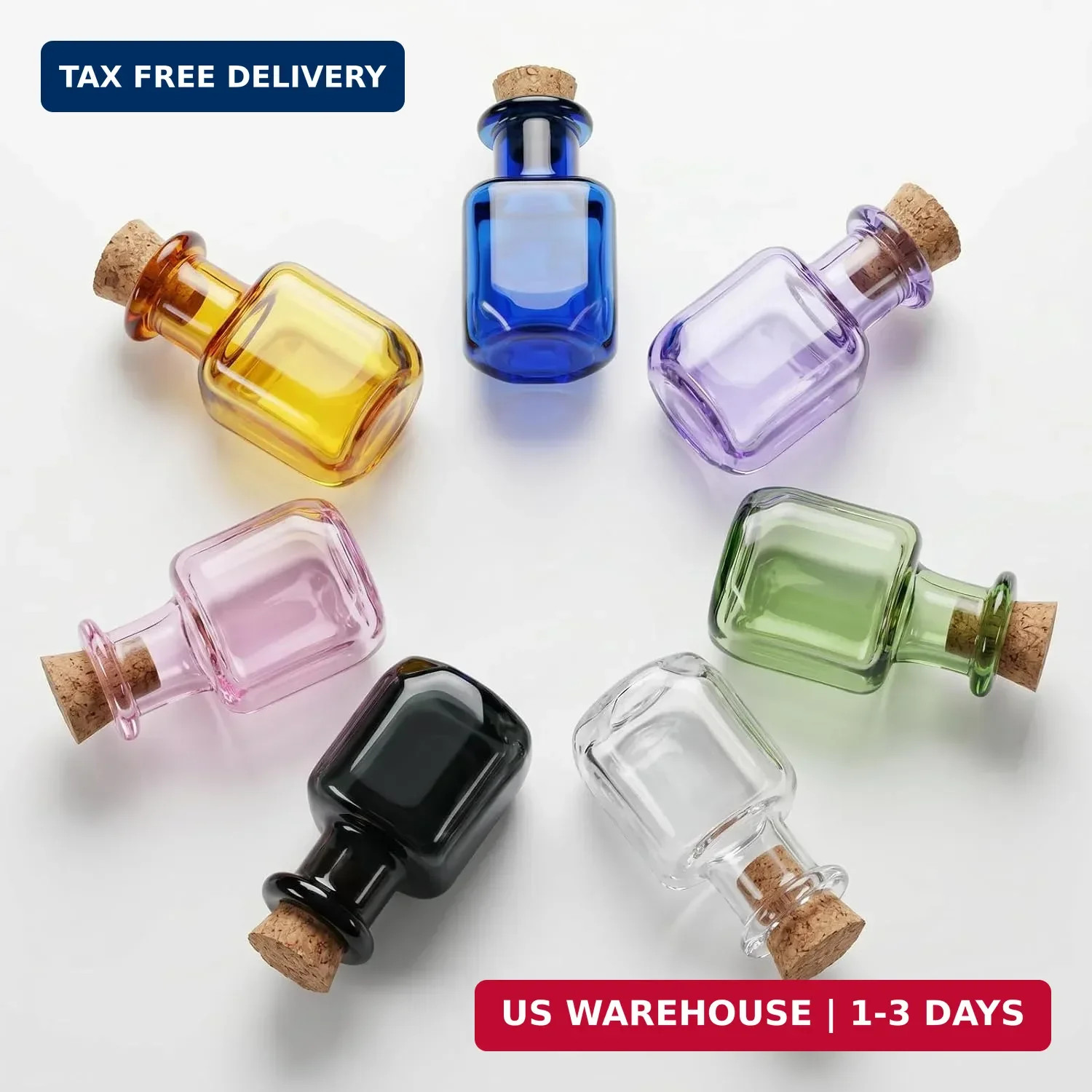 7 Colors 2ml Mini Potion Bottles, Tiny Spell Jars with Cork | Tiny Glass Jars Wi