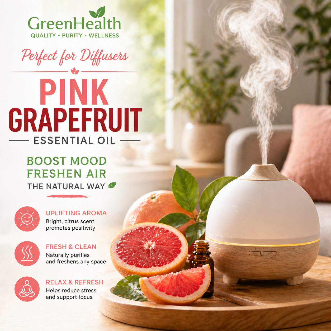 32 fl oz Grapefruit Essential Oil (100% Pure & Natural)