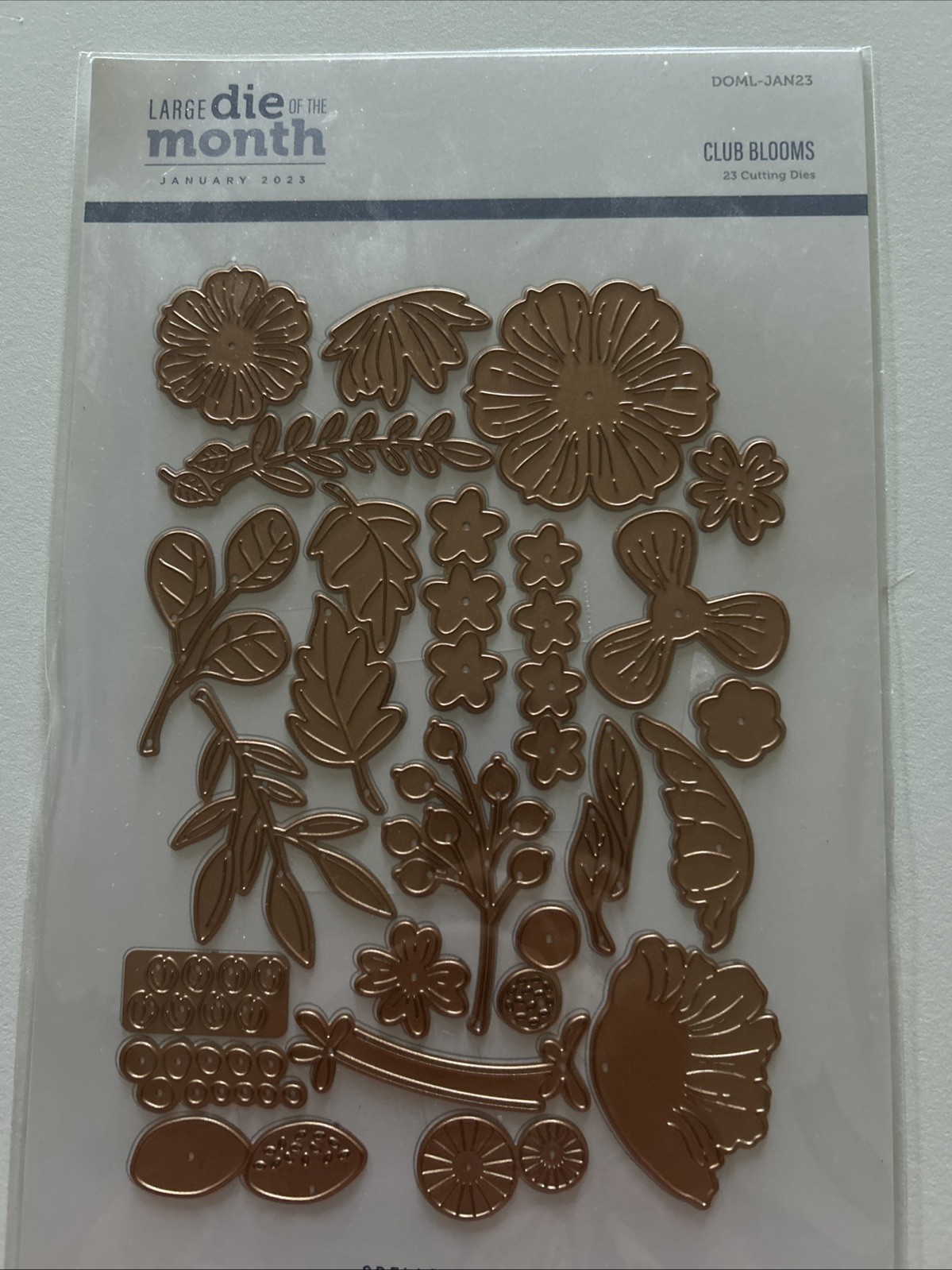 NEW Spellbinders Large Die Of The Month Jan 2023 CLUB BLOOMS Flowers