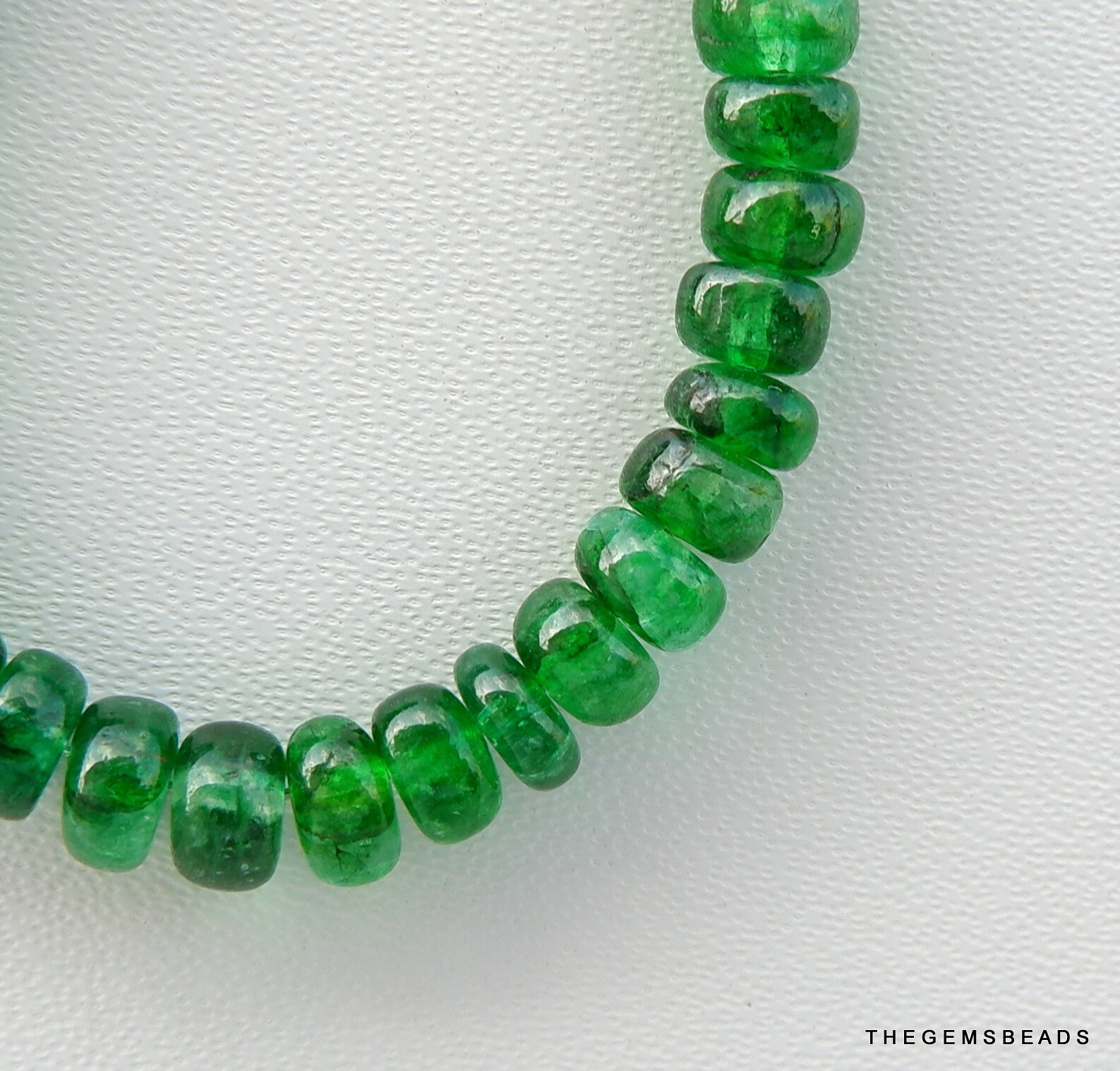 Natural Emerald Smooth Rondelle, 3.5mm Emerald 31 beads for jewelry making