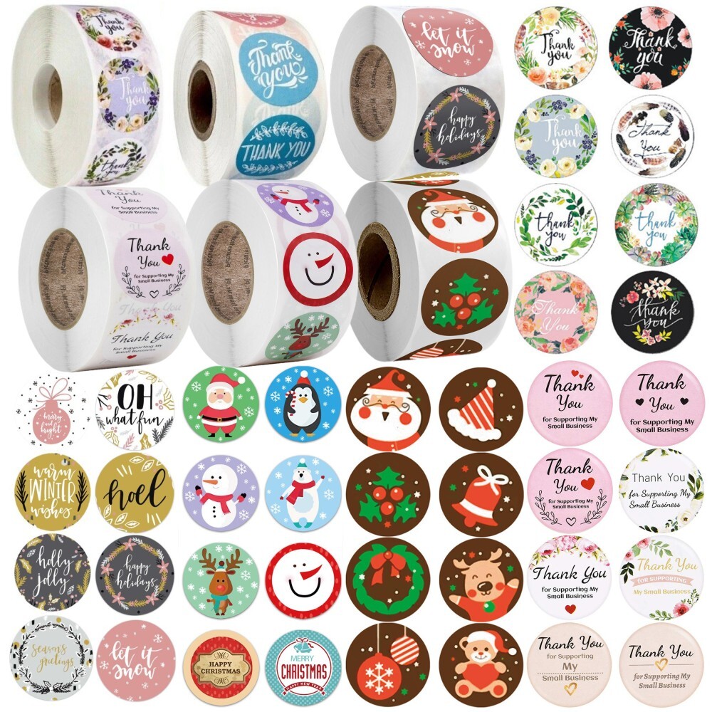 500x 1.0/1.5” Thank You Stickers Thank You For Supporting Small Business Labels