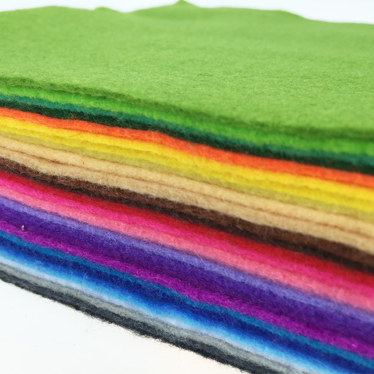28 PCS 8×8 Inch Assorted Color 1.4mm Soft Felt Fabric Sheets Crafts Patchwork