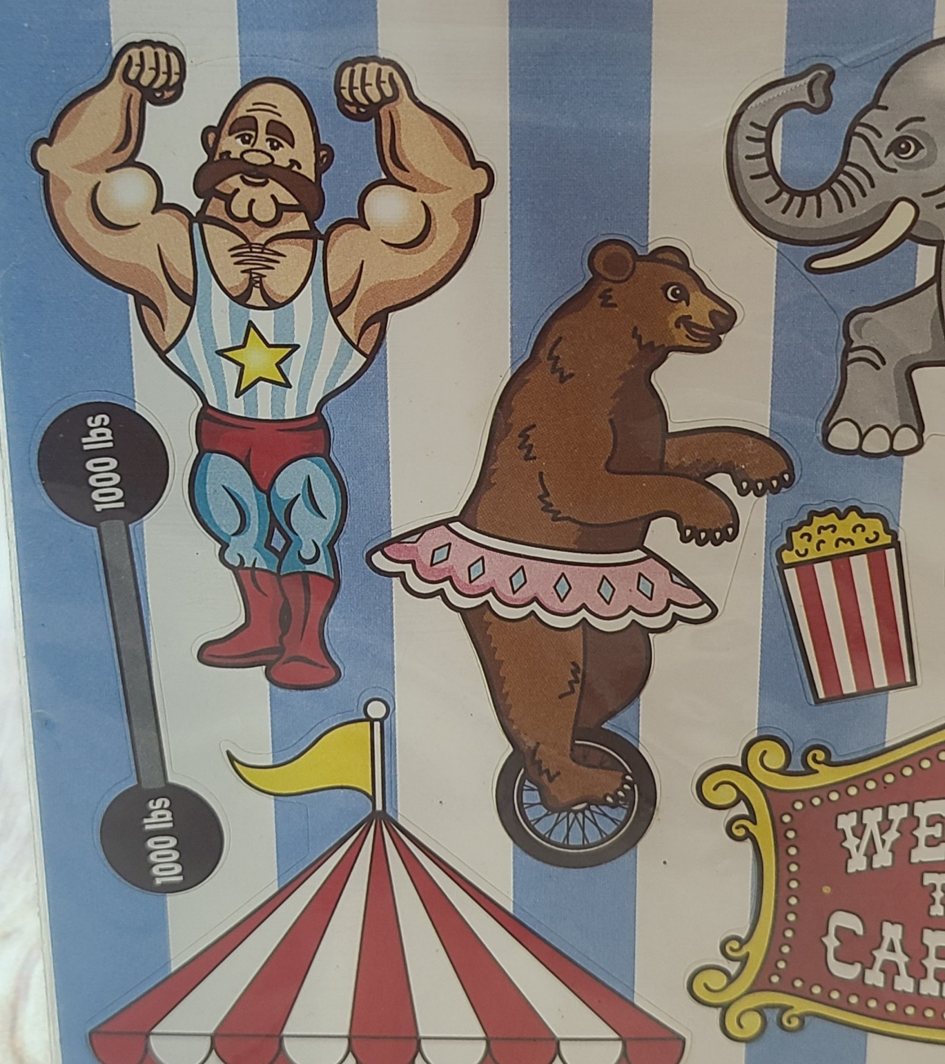 Make-A-Sticker Welcome To The Carnival Stickers 12 Sheets New Old Stock