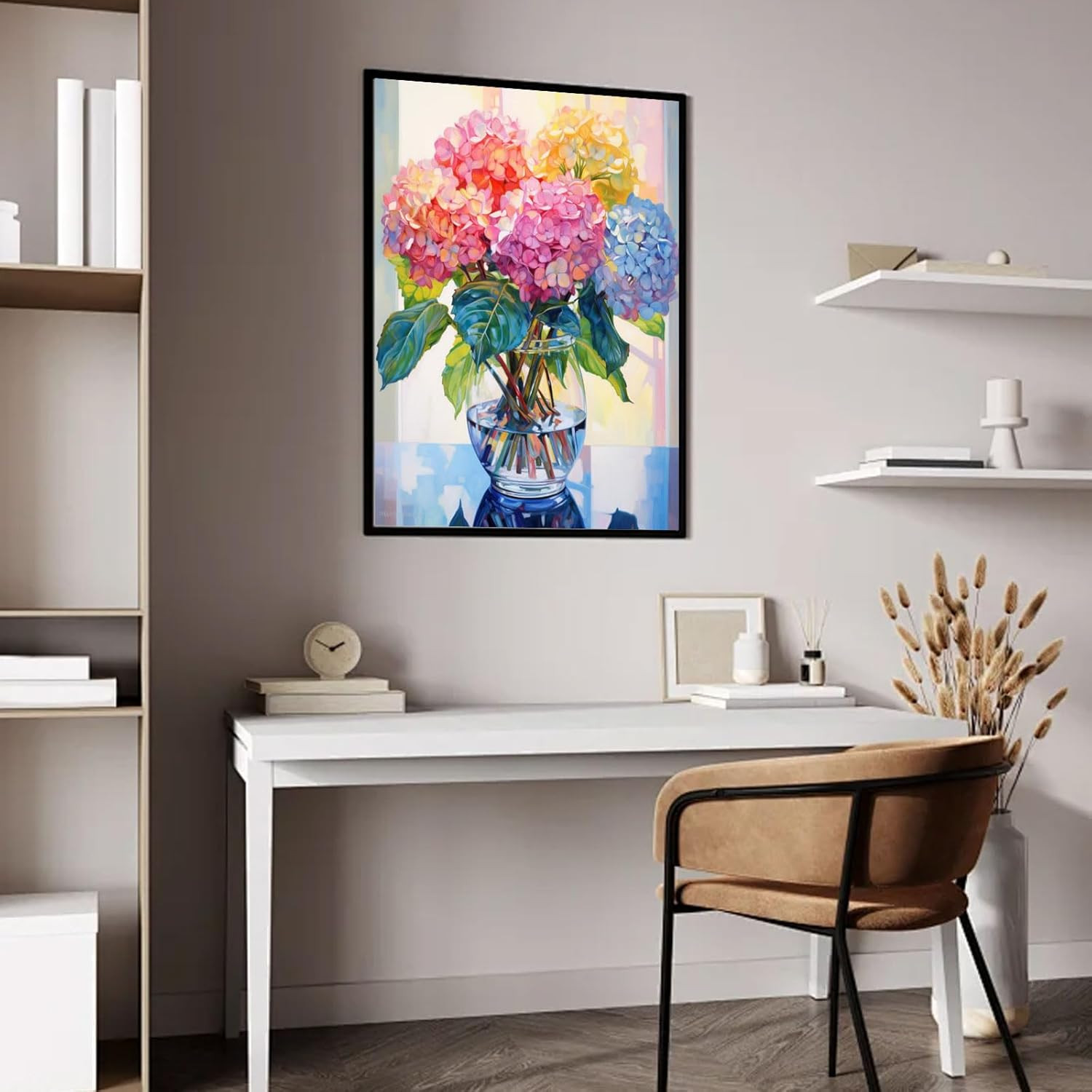 Hydrangea Diamond Painting Kits for Adults-Flowers Diamond Art Kits for Adults,5