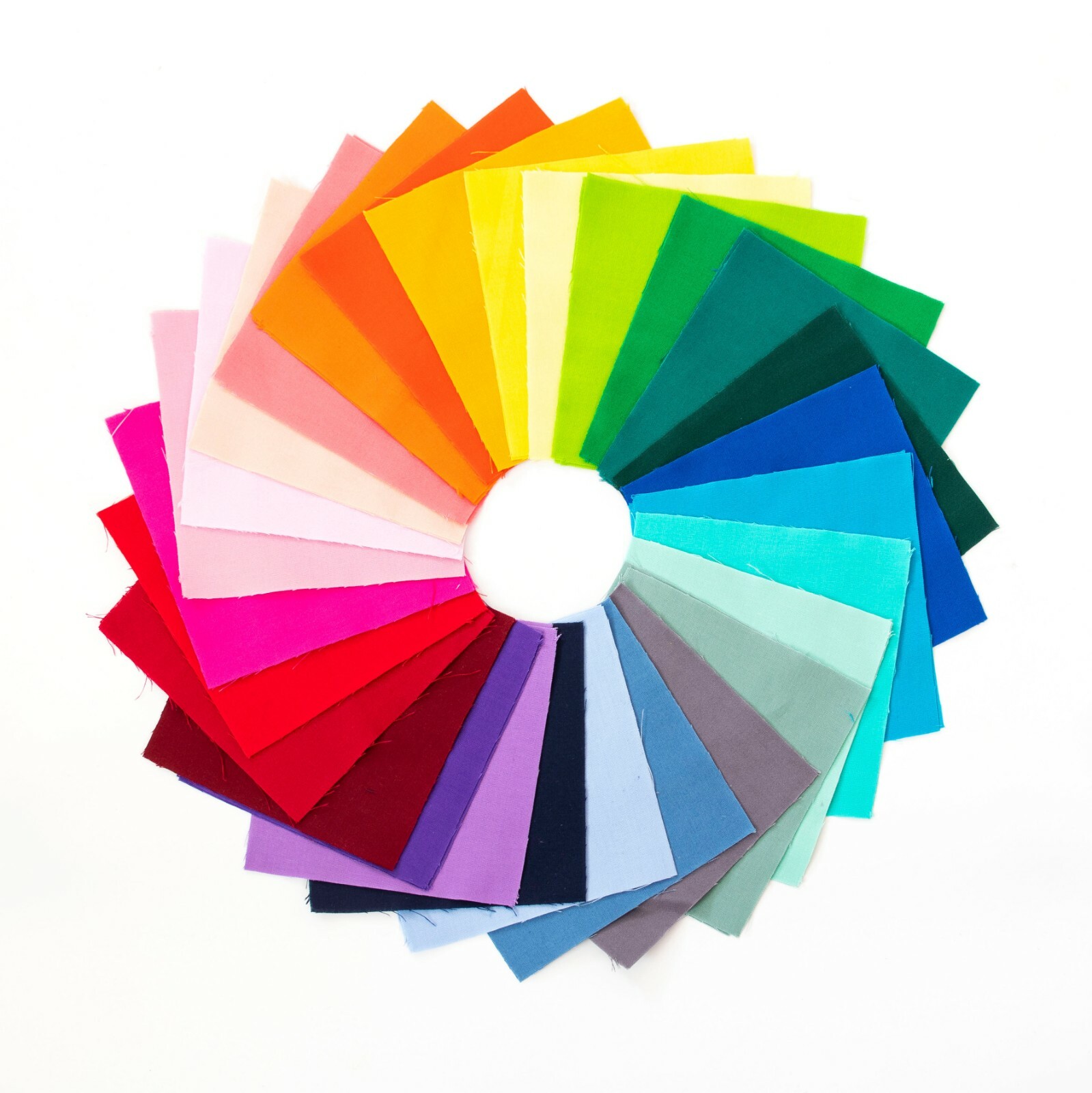 200 piece Rainbow Solids precut mini charm pack 2.5″ squares quilt fabric