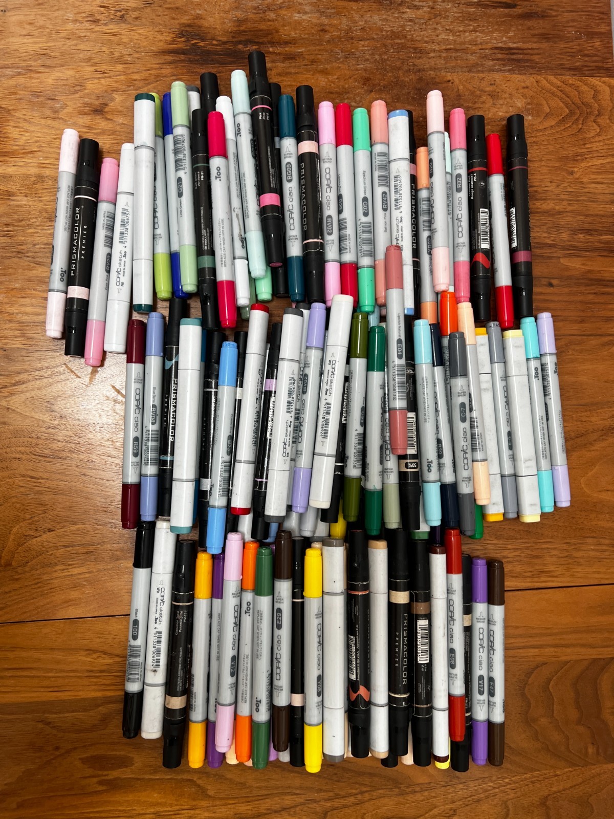 Copic Sketch Markers, Copic Ciao Markers, Prismacolor Premier Markers LOT 116 pc