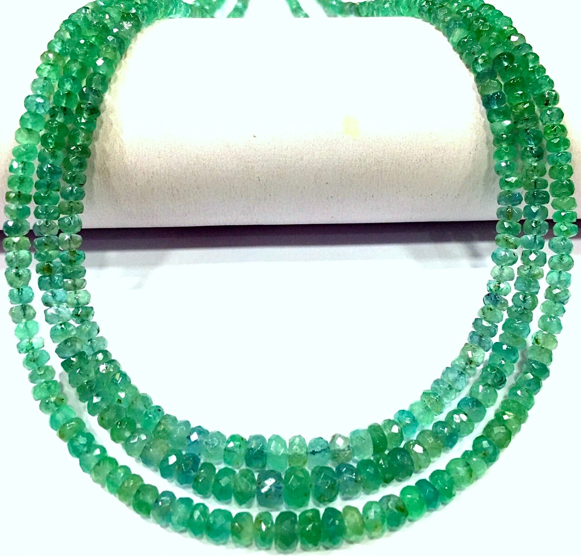 Emerald Bead AAA Grade Natural Emerald Bead Necklace Genuine For Jewelry Making