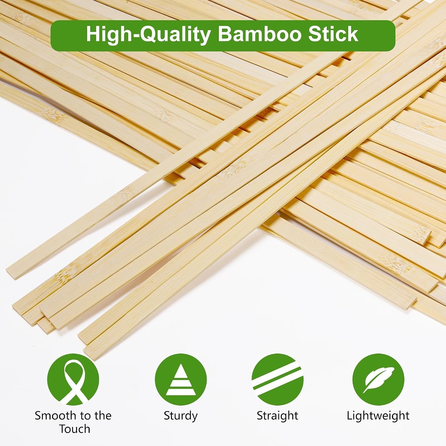 Eco-Friendly Bamboo Craft Sticks – 30 Extra Long Sticks for Handmade Creations