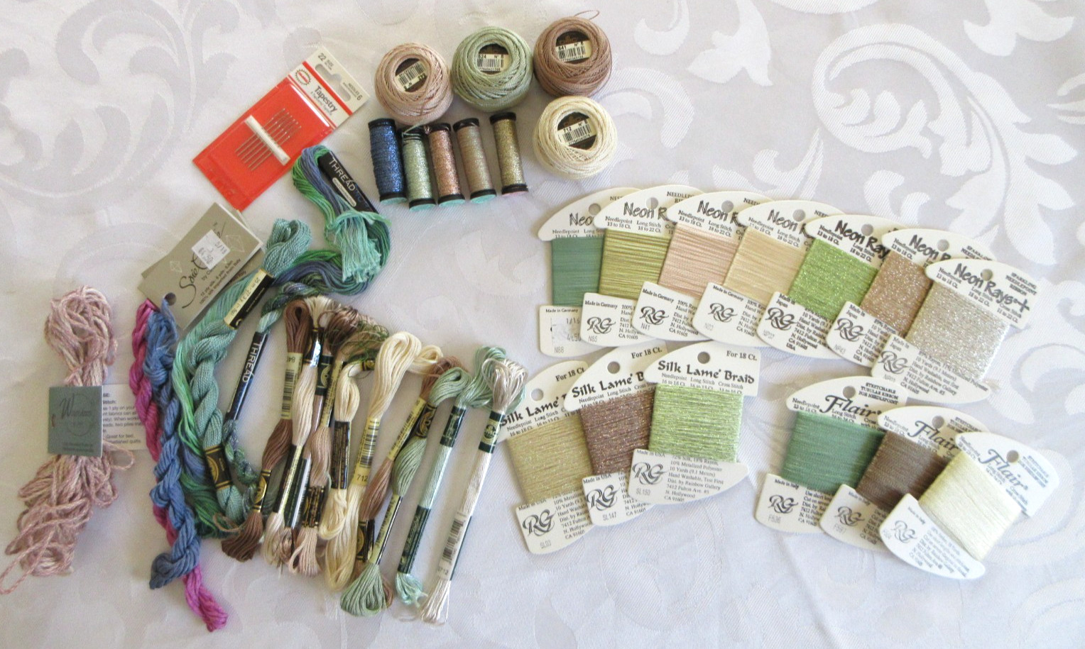 SPECIALTY Needlepoint Threads, MIXED LOT RAINBOW GALLERY KREINIK DMC CARON