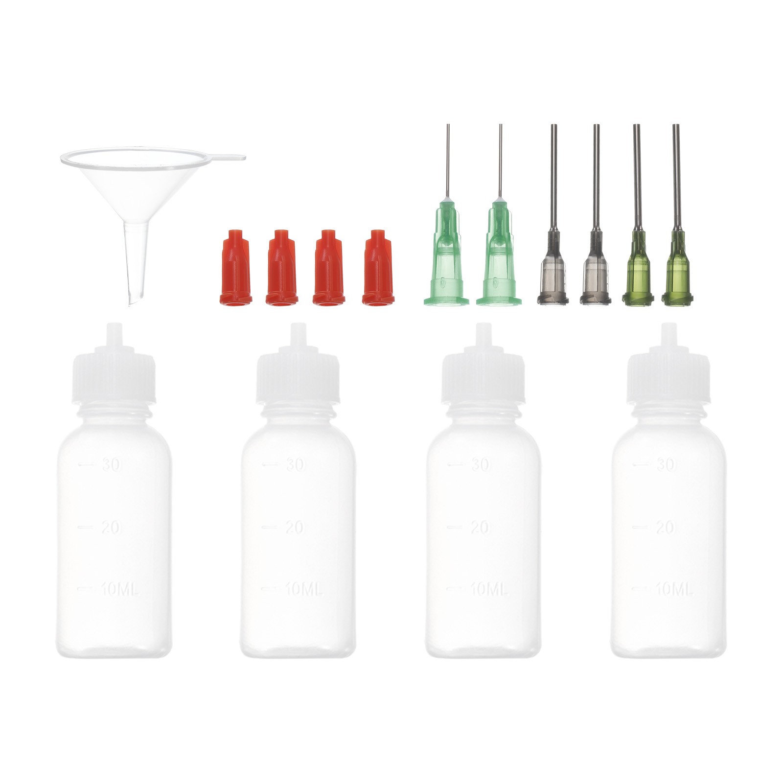 4Pcs 1 Oz Precision Applicator Bottles 30ml Needle Tip Squeeze Bottle Set