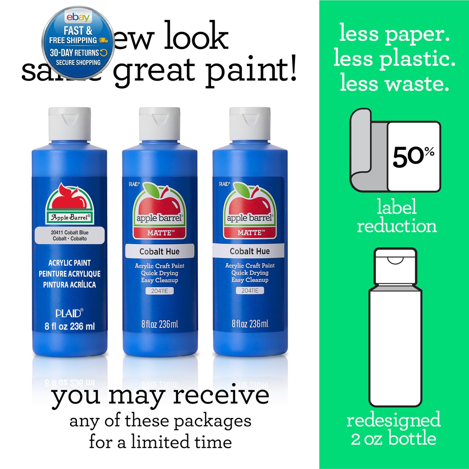 Acrylic Paint in Assorted Colors (8 8 Fl Oz (Pack of 1), Black