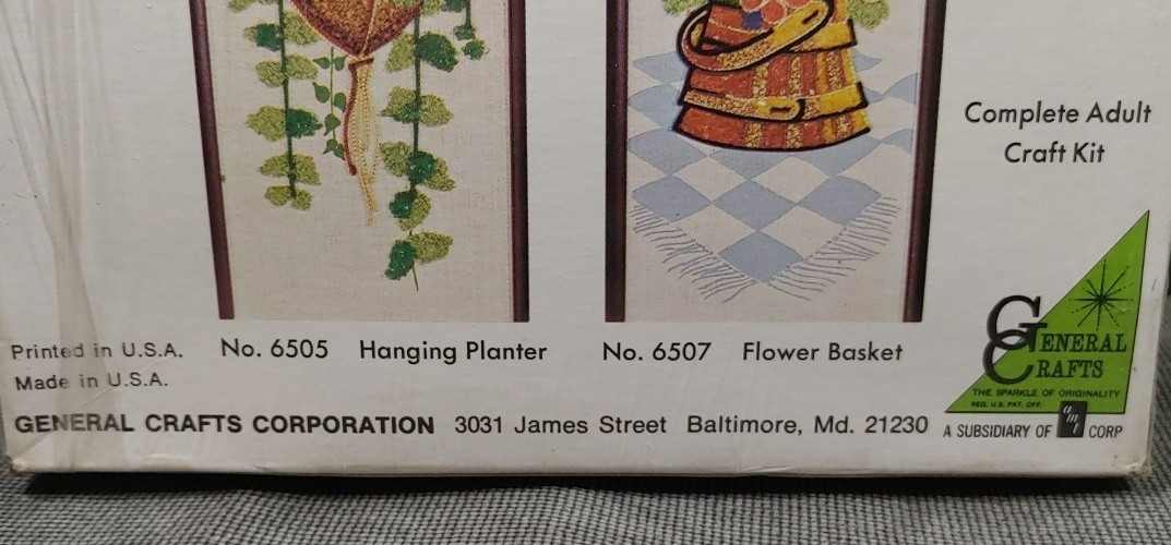 Vtg Picturesque General Crafts Mosaic Wall Plaque Kit Art 6503 “Still Life” USA
