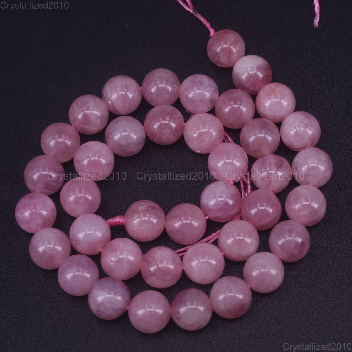 AA Natural Purple Madagascar Rose Quartz Gemstone Round Beads 6mm 8mm 10mm 15.5″