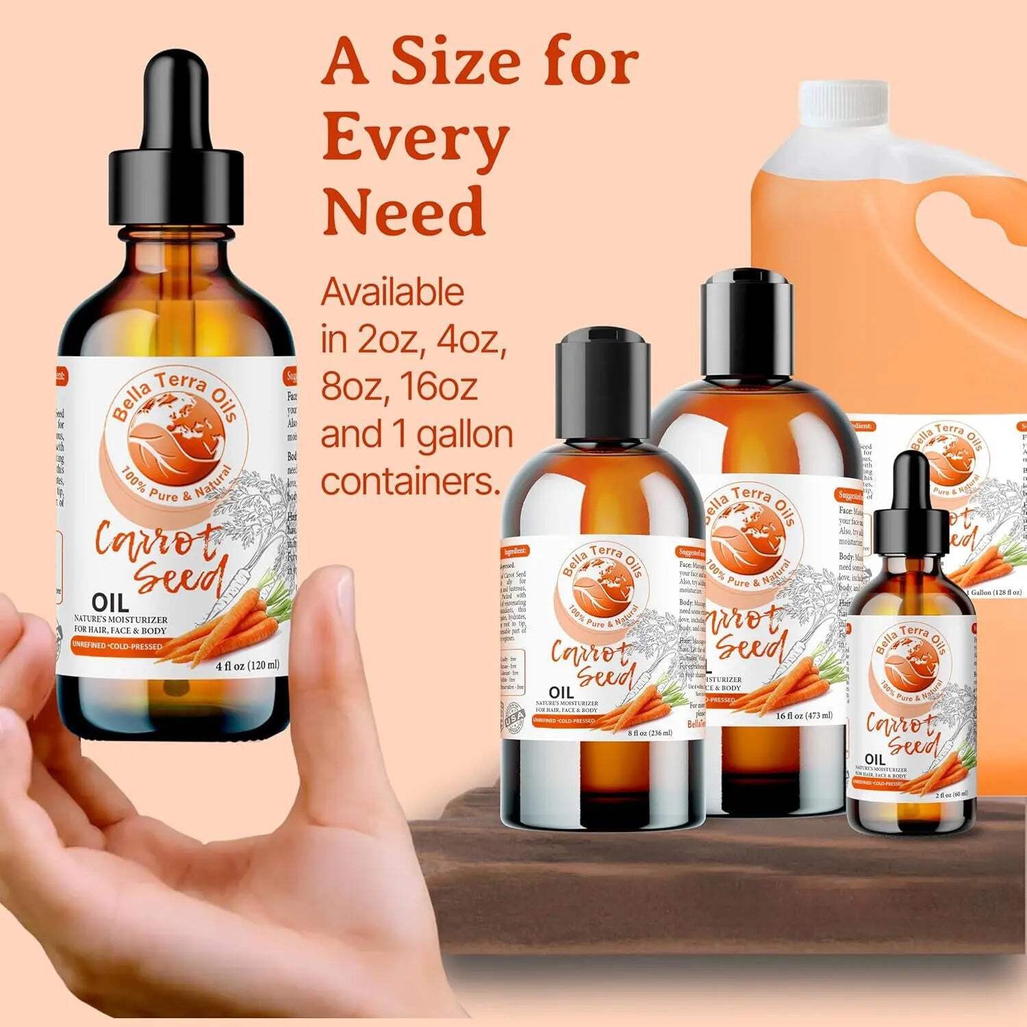 Carrot Seed Oil: Natural, Cold-Pressed, Perfect for Skin Rejuvenation