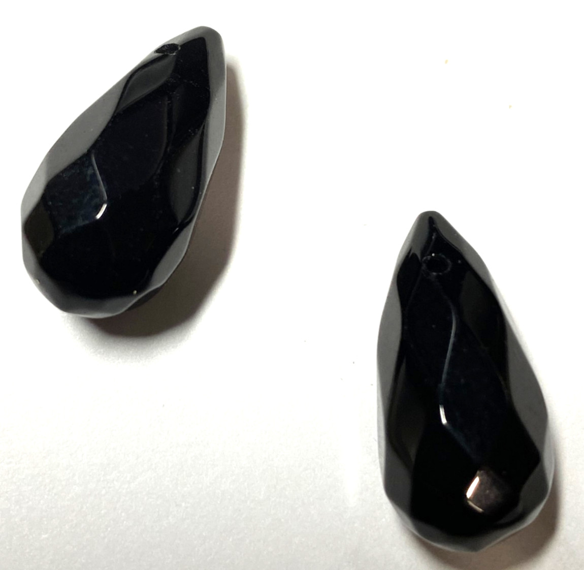 Faceted Briolette Teardrop beads 20mm to 30mm
