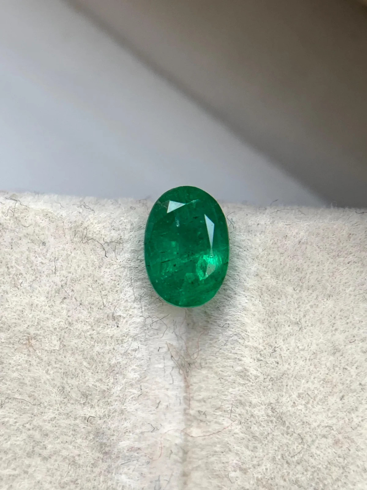 Natural Zambia Emerald 1.23 Cts Oval Cut 8×6 MM Loose Gemstone For Jewelry