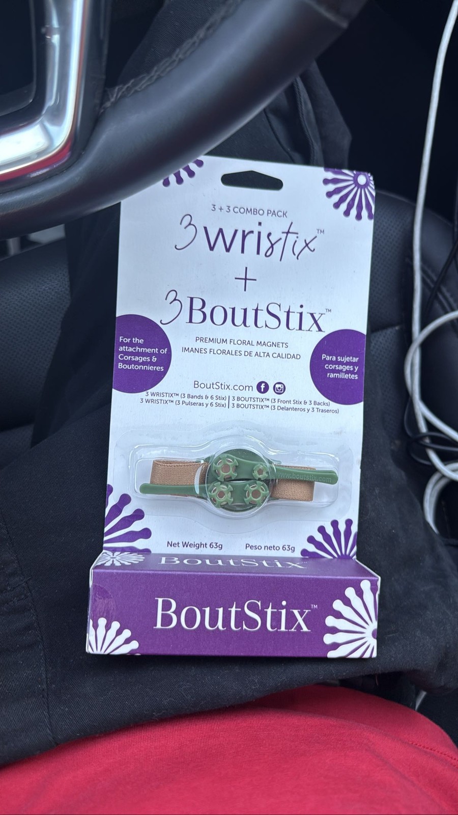 Wristix Boutstix 3+3 Combo Pack Premium Floral Magnets Corsages Boutonnieres