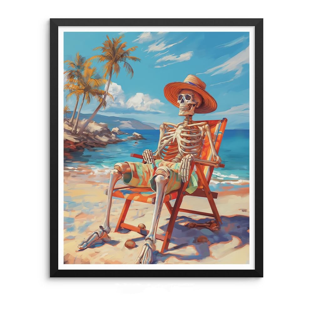 Paint by Numbers Kit for Adults – Skeleton Man DIY Adult Paint by Number Kits