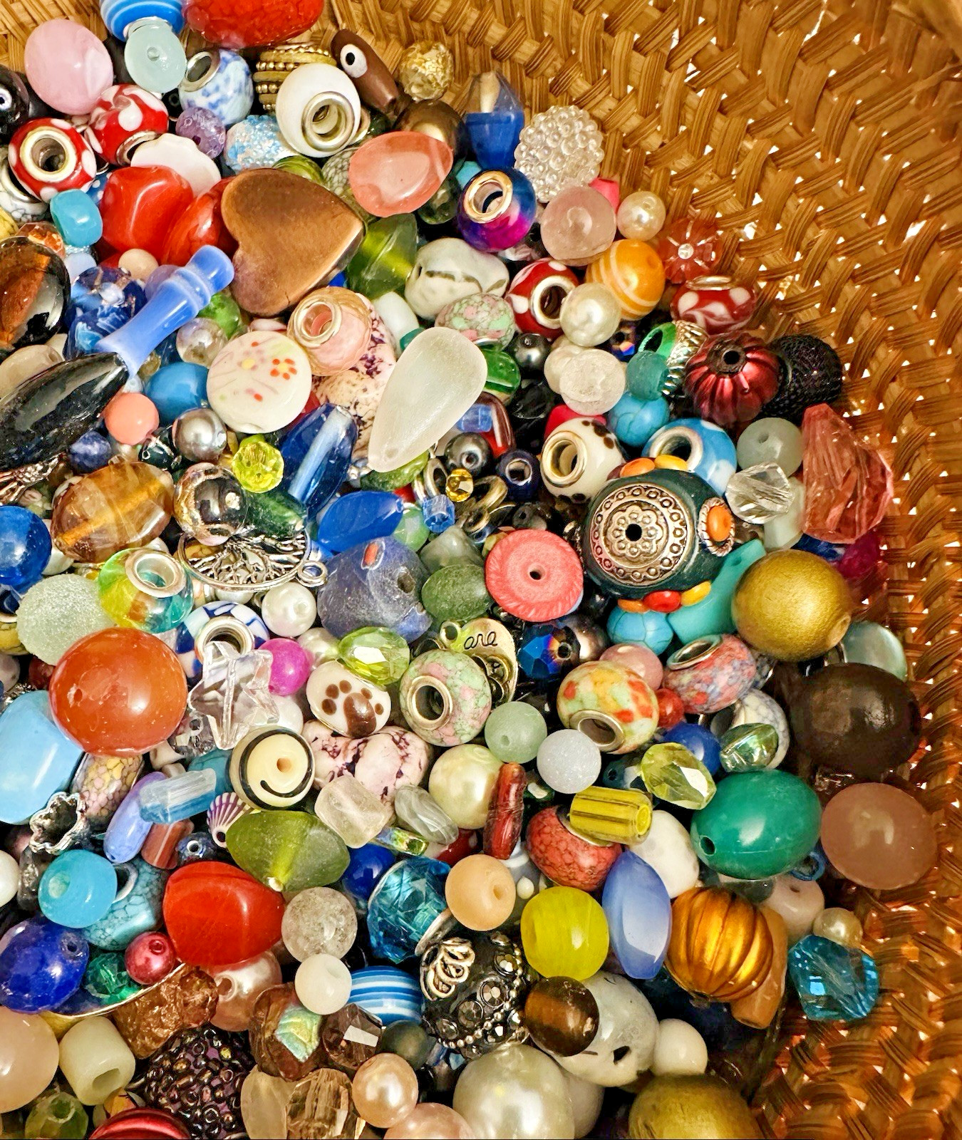 1 Pound Bead Soup Acrylic Glass Metal Charms Jewelry Making Supply Craft Lot #4A