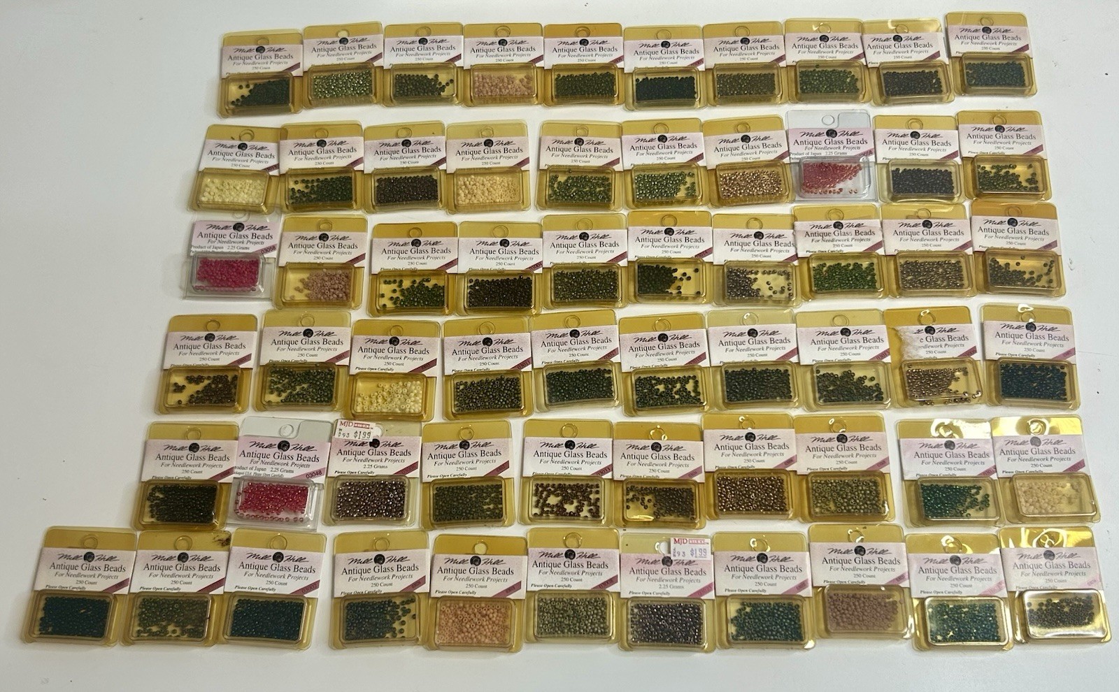 Vintage Mill Hill Glass Seed Beads Mix For Needlework Estate Lot