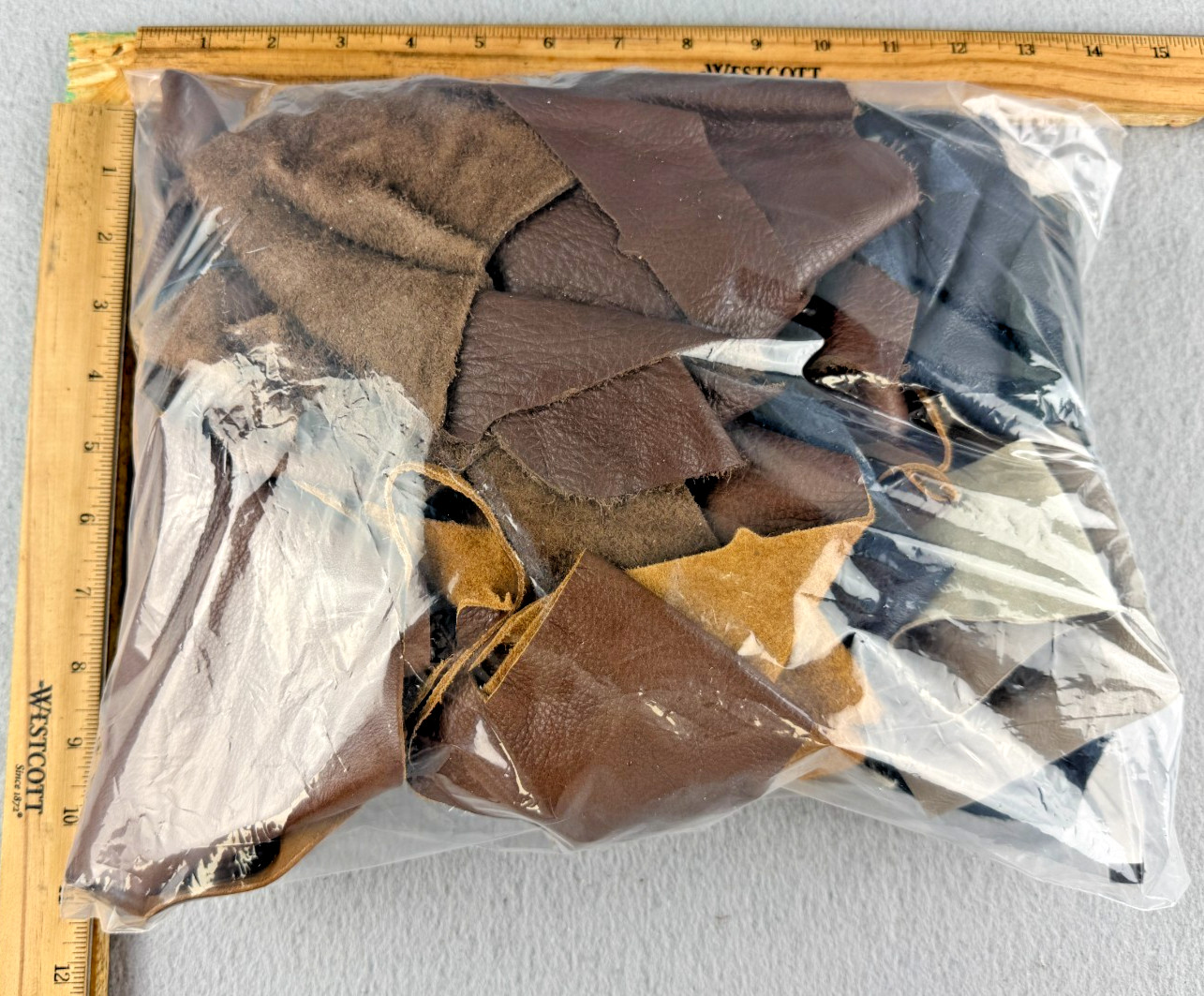 Leather Scraps 2 Pounds Genuine Remnants Cut Offs Mixed Colors Craft Upholstery